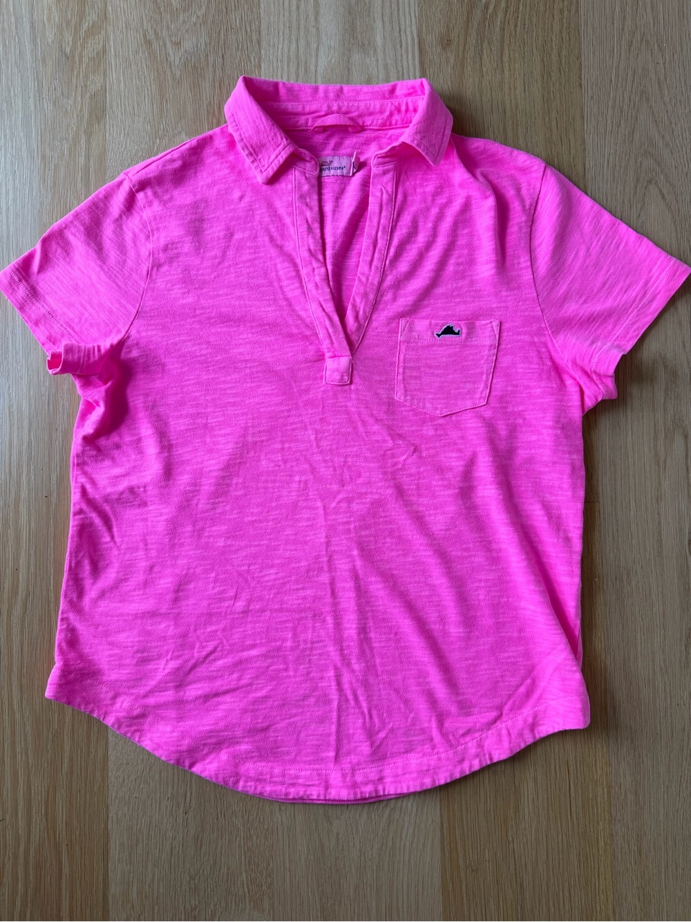 NEW VINEYARD VINES Hot Pink Garment-Dyed Polo Shirt Martha’s Vineyard Island